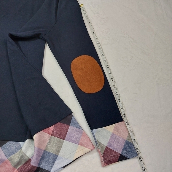 Unbranded Navy Cowl Neck Top Size Large - Picture 8 of 8